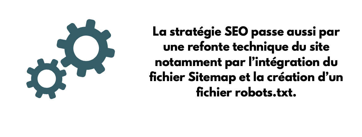 Perfectionner le codage de son site Dessin d'engrenage / Le Seo passe par une refonte technique