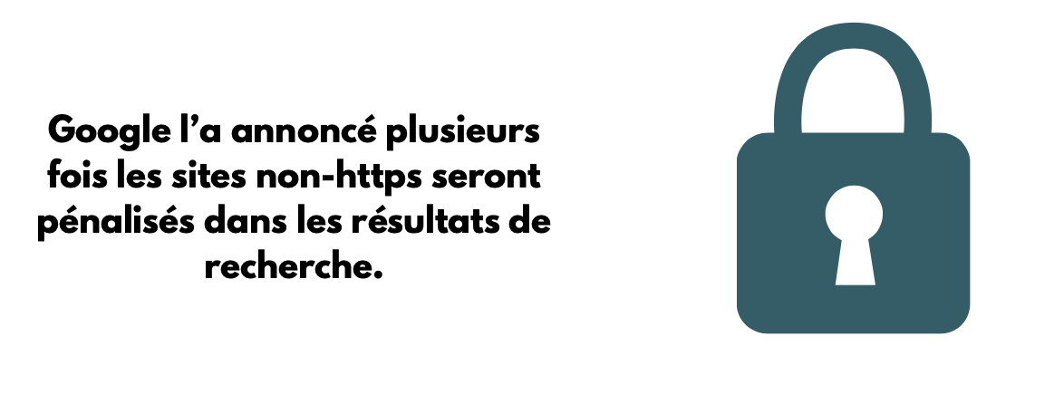 Utiliser un nom de domaine HTTPS Dessin de cadenas / les sites non-https sont pénalisés